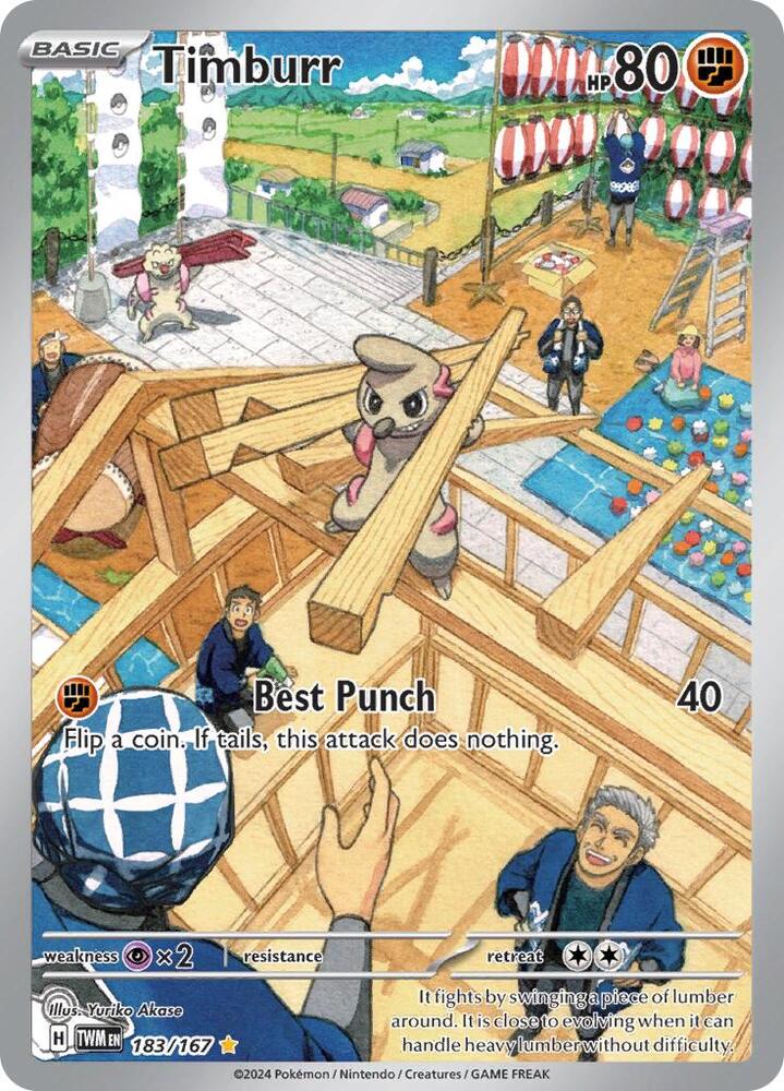CardboardCrack - Timburr - 183/167 - SV06: Twilight Masquerade (TWM)