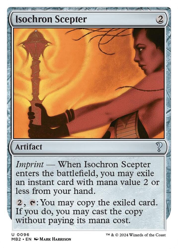CardboardCrack - Isochron Scepter (White Border) - Mystery Booster 2 (MB2)