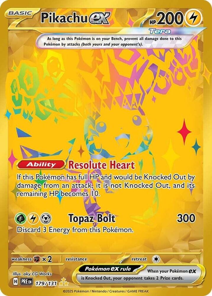 CardboardCrack - Pikachu ex - 179/131 - SV: Prismatic Evolutions (PRE)