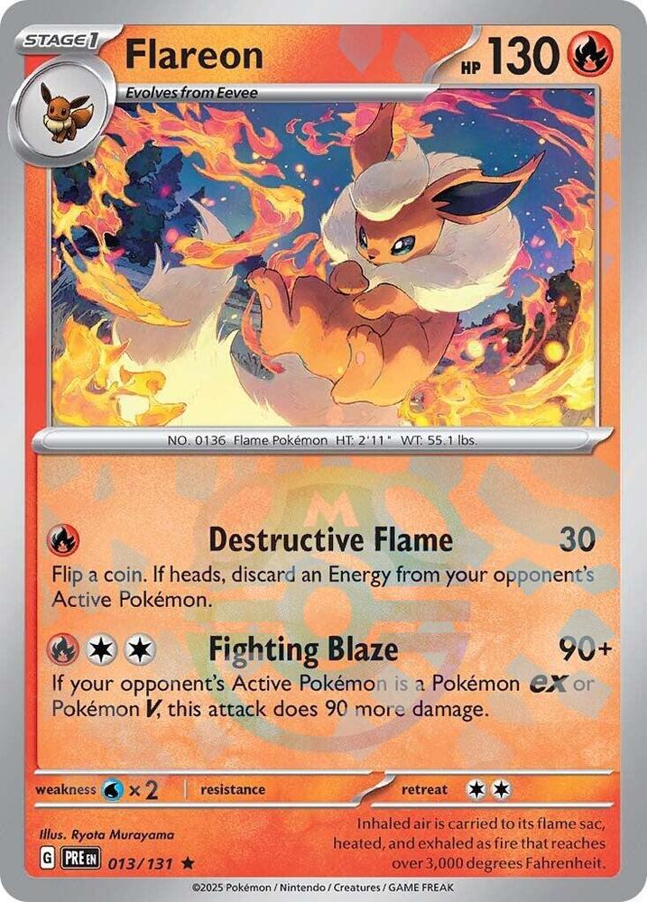 CardboardCrack - Flareon (Master Ball Pattern) - SV: Prismatic Evolutions (PRE)