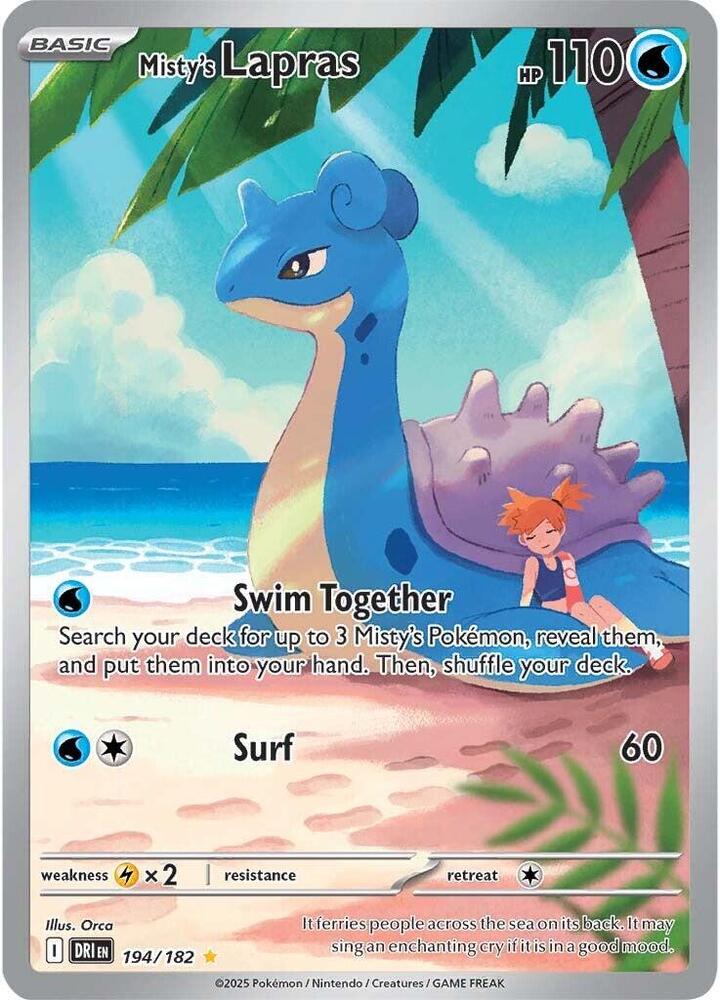 CardboardCrack - Misty's Lapras - 194/182 - SV10: Destined Rivals (DRI)