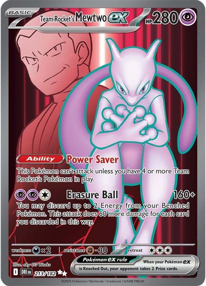 CardboardCrack - Team Rocket's Mewtwo ex - 213/182 - SV10: Destined Rivals (DRI)