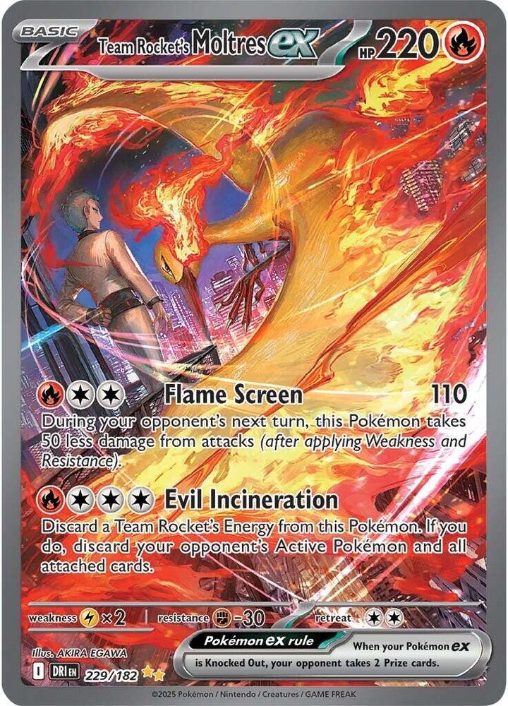 CardboardCrack - Team Rocket's Moltres ex - 229/182 - SV10: Destined Rivals (DRI)