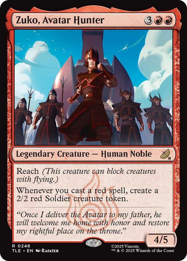 CardboardCrack - Zuko, Avatar Hunter (0246) - Avatar: The Last Airbender: Eternal-Legal (TLE) - FOIL