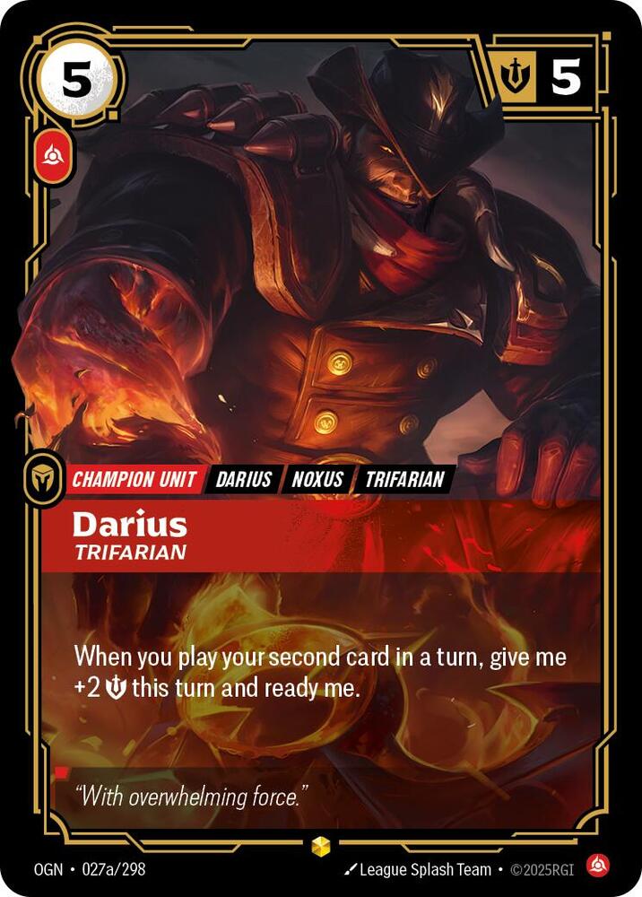 CardboardCrack - Darius - Trifarian (Alternate Art) - Origins (OGN)