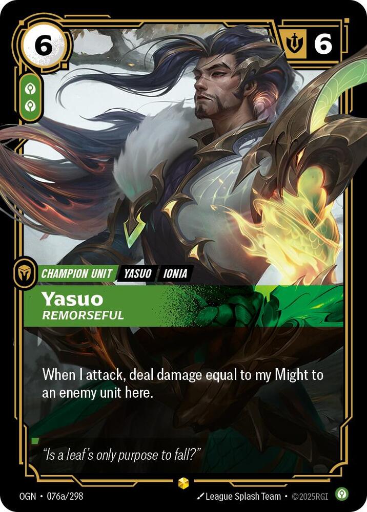 CardboardCrack - Yasuo - Remorseful (Alternate Art) - Origins (OGN)