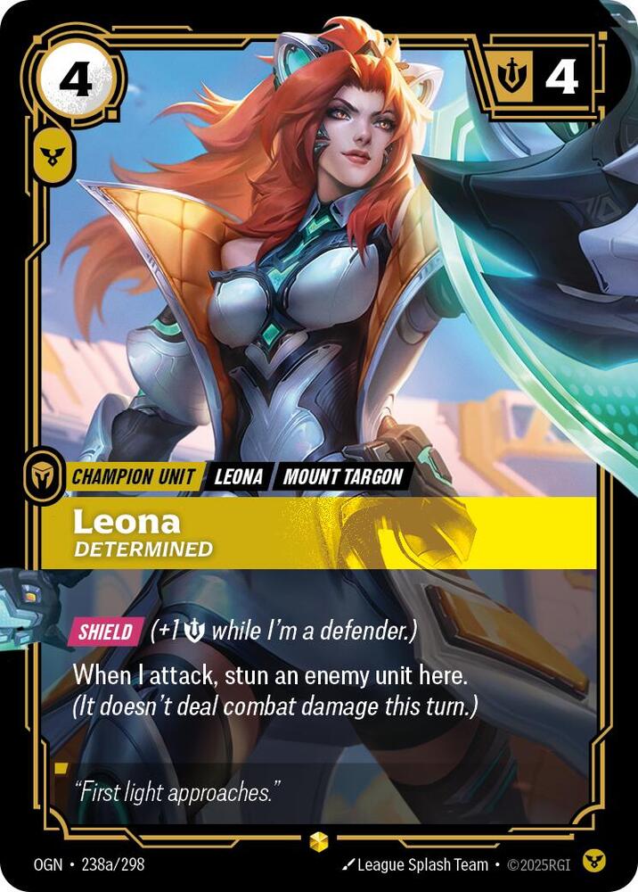 CardboardCrack - Leona - Determined (Alternate Art) - Origins (OGN)