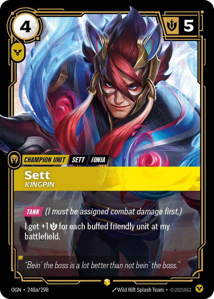 CardboardCrack - Sett - Kingpin (Alternate Art) - Origins (OGN)
