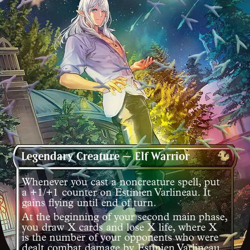 CardboardCrack - Estinien Varlineau (Borderless) (Chocobo Track Foil) - Commander: FINAL FANTASY (FIC)