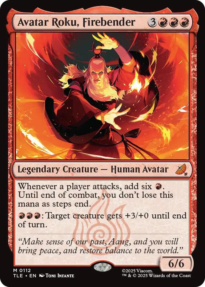 CardboardCrack - Avatar Roku, Firebender - Avatar: The Last Airbender: Eternal-Legal (TLE) - FOIL