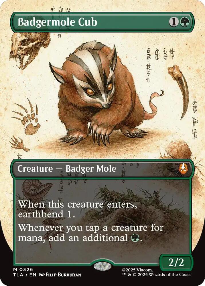 CardboardCrack - Badgermole Cub (Borderless) - Avatar: The Last Airbender (TLA) - FOIL