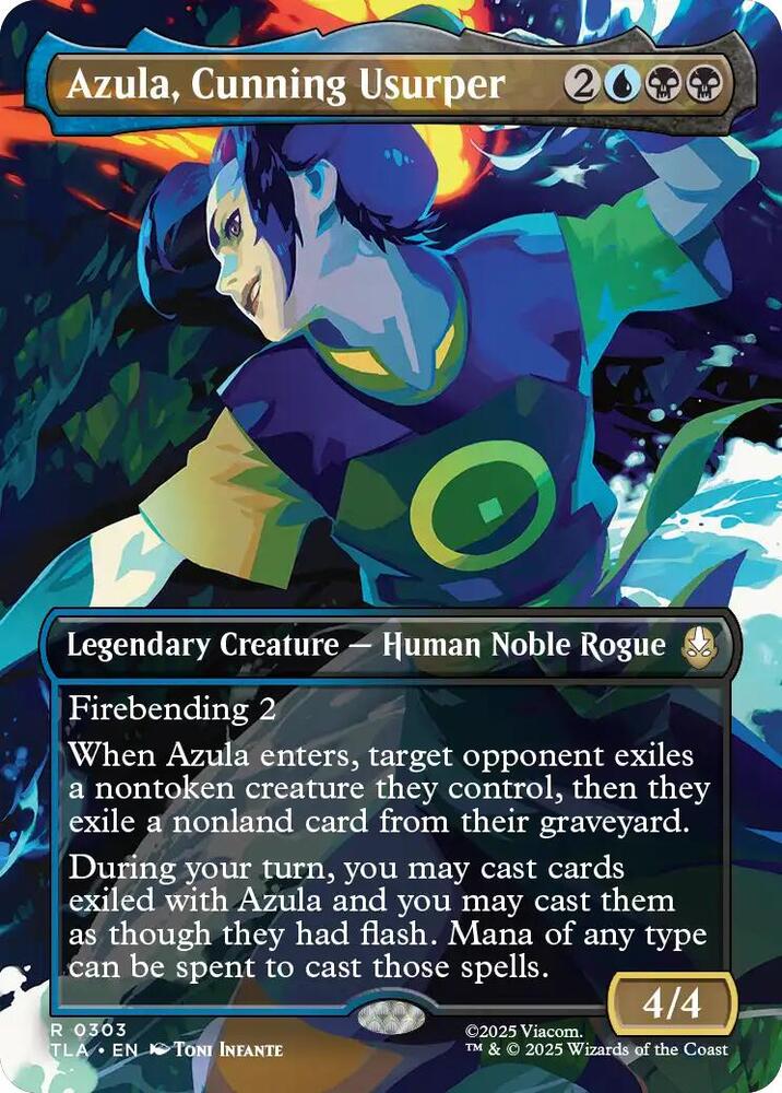 CardboardCrack - Azula, Cunning Usurper (Borderless) - Avatar: The Last Airbender (TLA) - FOIL