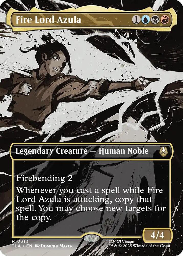 CardboardCrack - Fire Lord Azula (0313) (Borderless) - Avatar: The Last Airbender (TLA) - FOIL