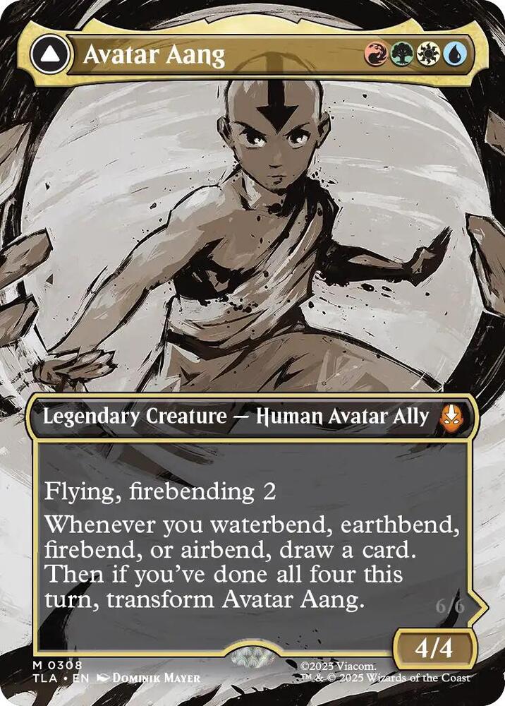 CardboardCrack - Avatar Aang (Borderless) - Avatar: The Last Airbender (TLA) - FOIL