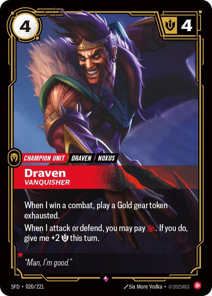 CardboardCrack - Draven - Vanquisher - Spiritforged (SPF)