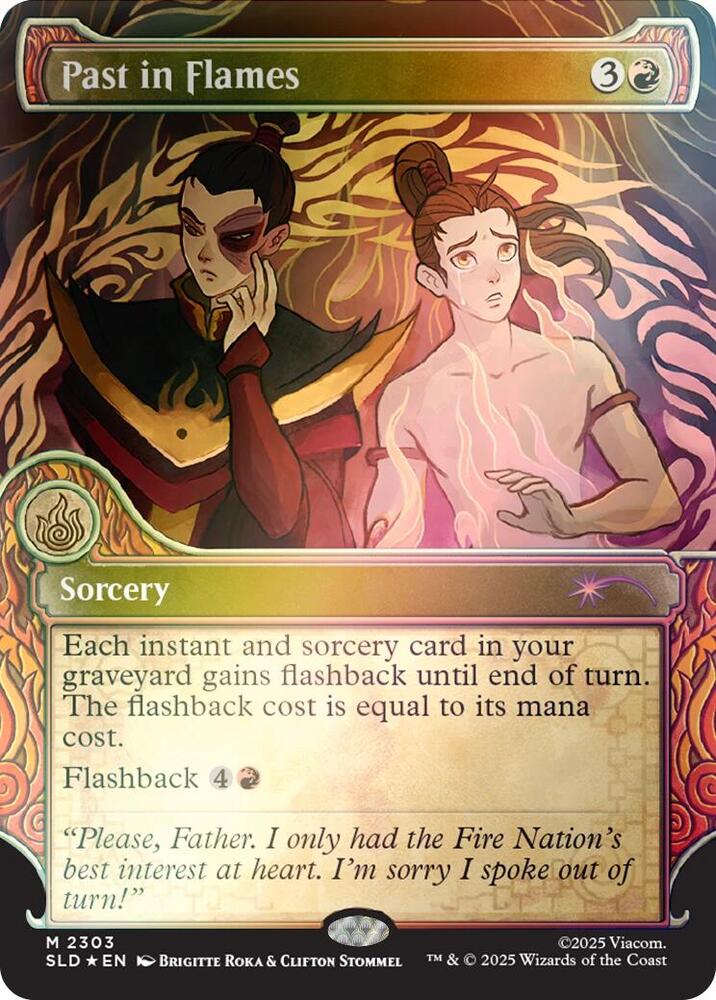 CardboardCrack - Past in Flames (Rainbow Foil) - Secret Lair Drop Series (SLD)