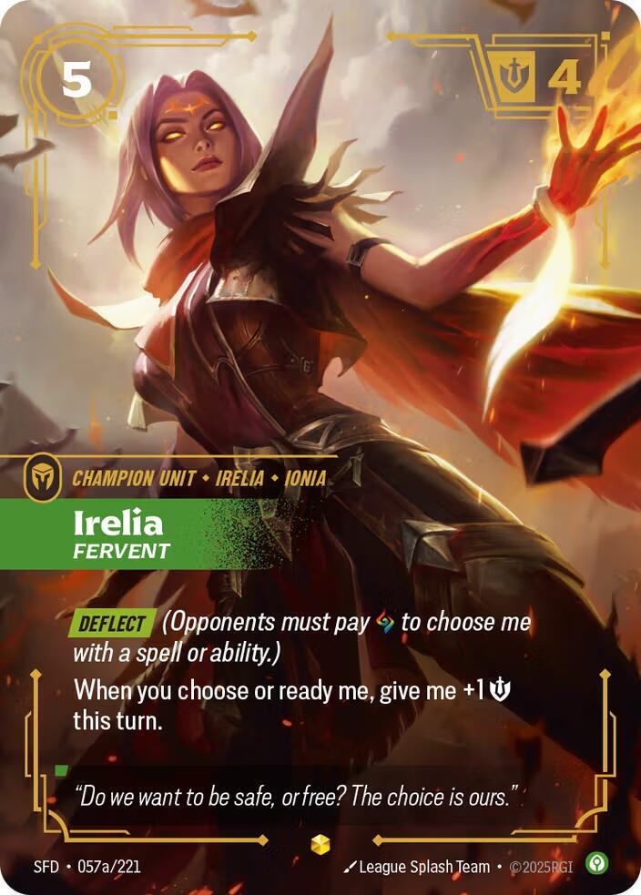 CardboardCrack - Irelia - Fervent (Alternate Art) - Spiritforged (SFD)
