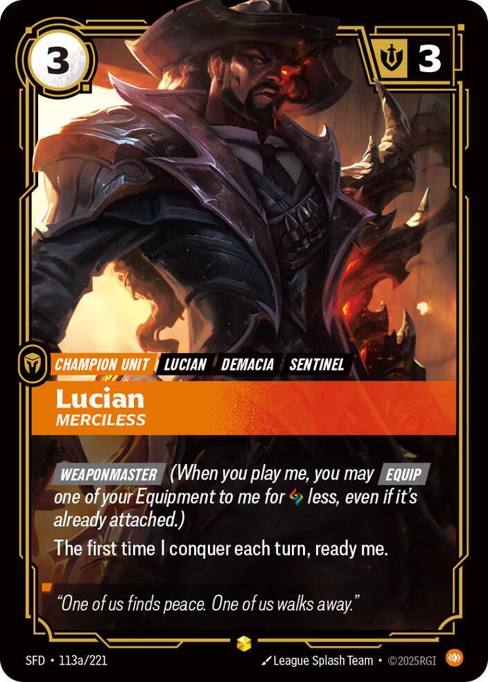CardboardCrack - Lucian - Merciless (Alternate Art) - Spiritforged (SFD)