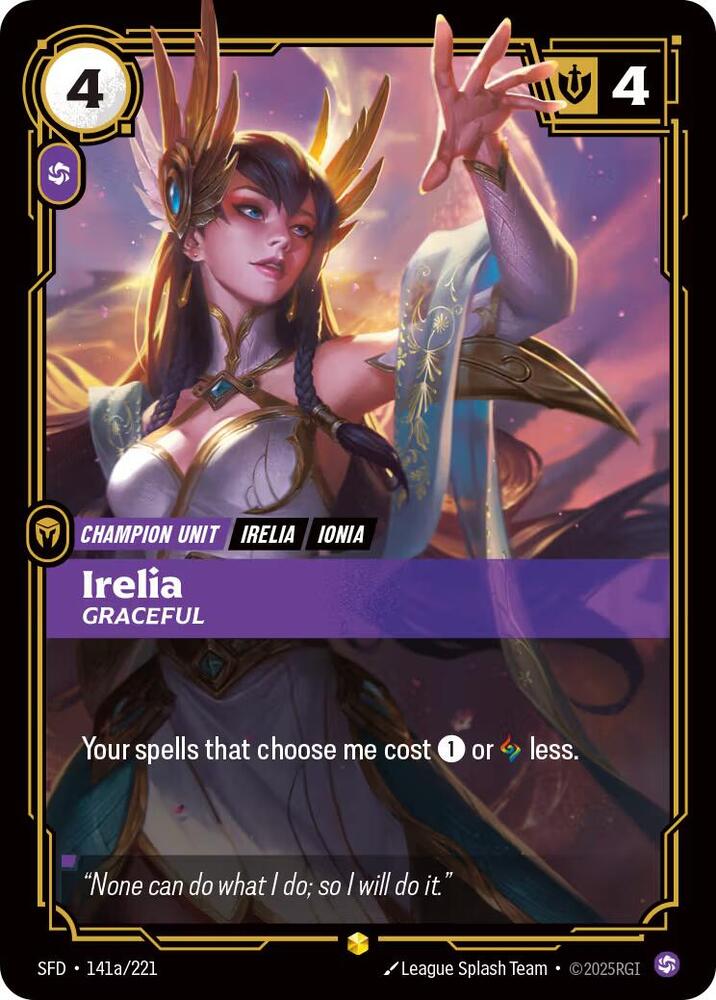 CardboardCrack - Irelia - Graceful (Alternate Art) - Spiritforged (SPF)