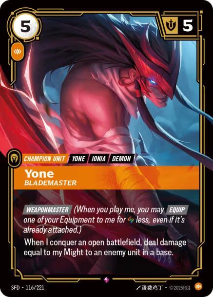 CardboardCrack - Yone - Blademaster - Spiritforged (SPF)