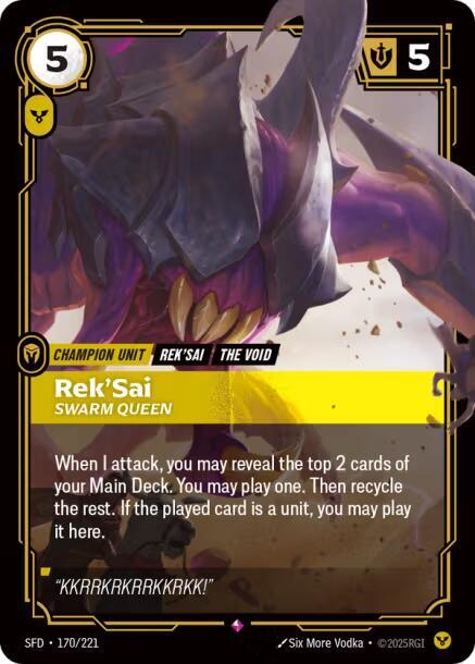 CardboardCrack - Rek'Sai - Swarm Queen - Spiritforged (SPF)