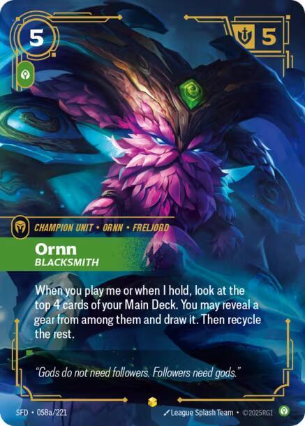 CardboardCrack - Ornn - Blacksmith (Alternate Art) - Spiritforged (SFD)