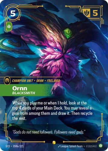 CardboardCrack - Ornn - Blacksmith (Alternate Art) - Spiritforged (SFD)