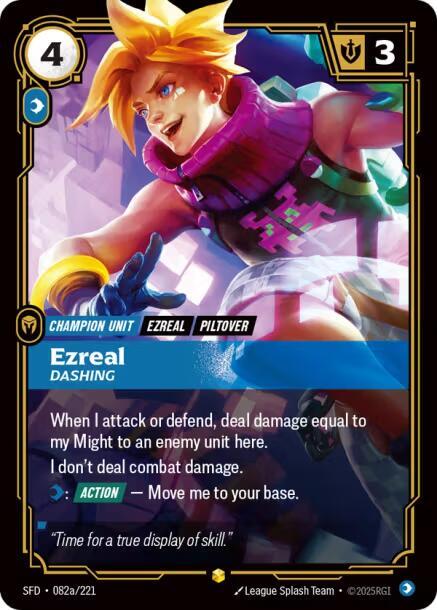 CardboardCrack - Ezreal - Dashing (Alternate Art) - Spiritforged (SPF)