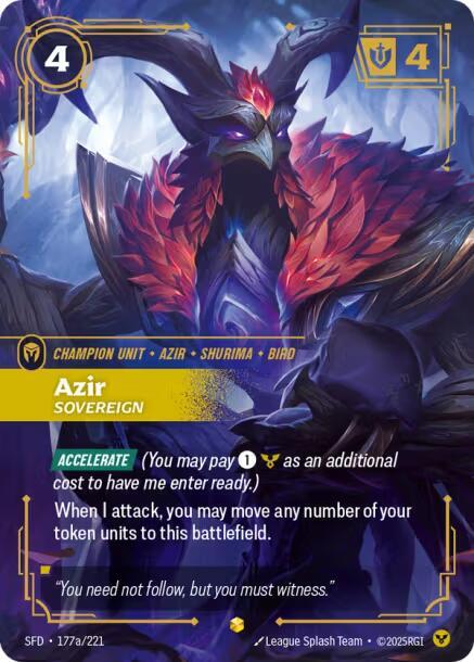 CardboardCrack - Azir - Sovereign (Alternate Art) - Spiritforged (SFD)