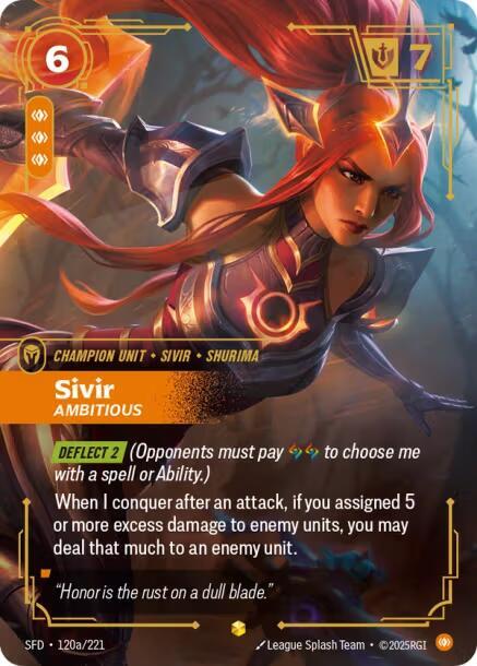 CardboardCrack - Sivir - Ambitious (Alternate Art) - Spiritforged (SFD)