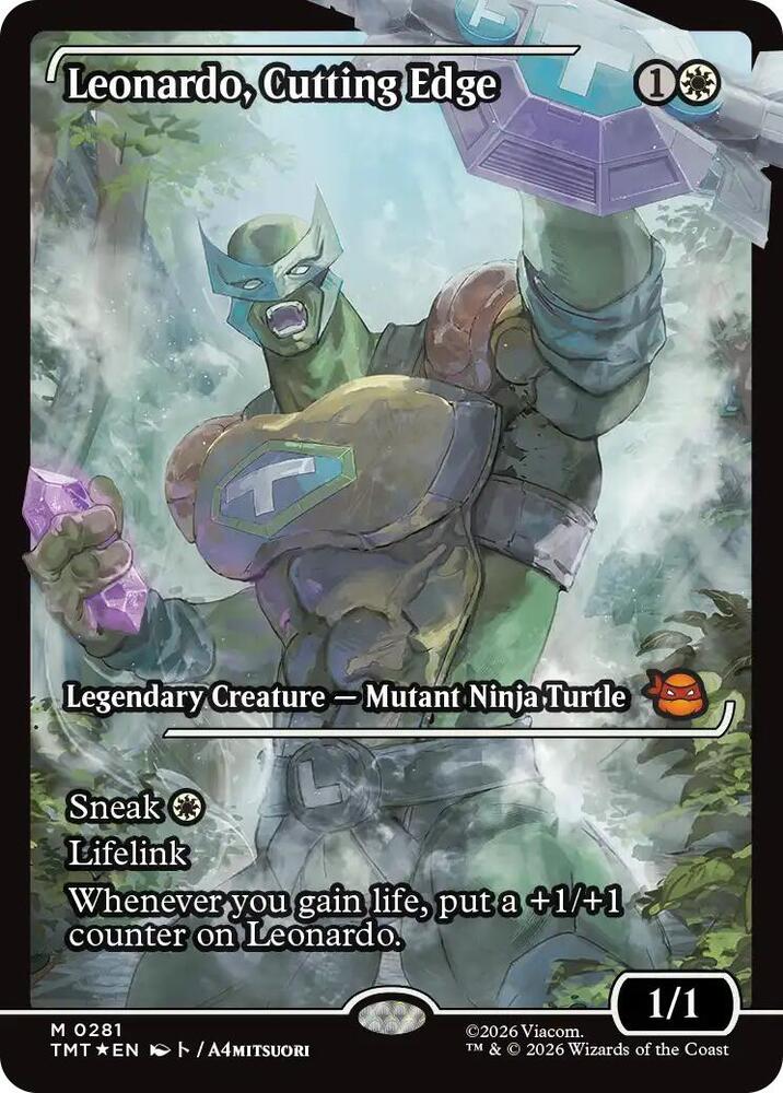 CardboardCrack - Leonardo, Cutting Edge (Showcase) - Teenage Mutant Ninja Turtles (TMT) - FOIL