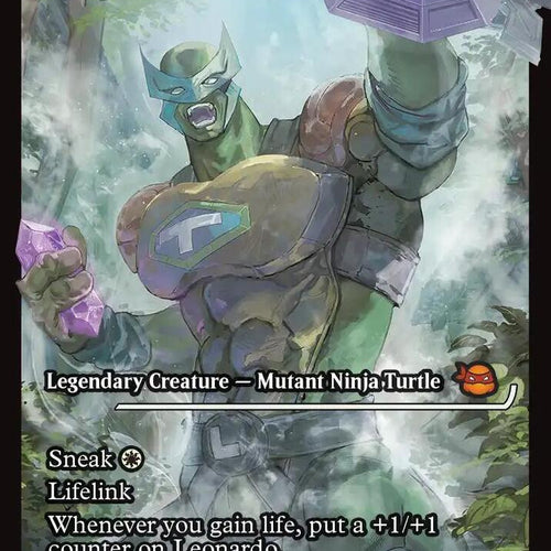 CardboardCrack - Leonardo, Cutting Edge (Showcase) - Teenage Mutant Ninja Turtles (TMT) - FOIL