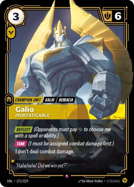 CardboardCrack - Galio - Indefatigable - Unleashed (UNL)