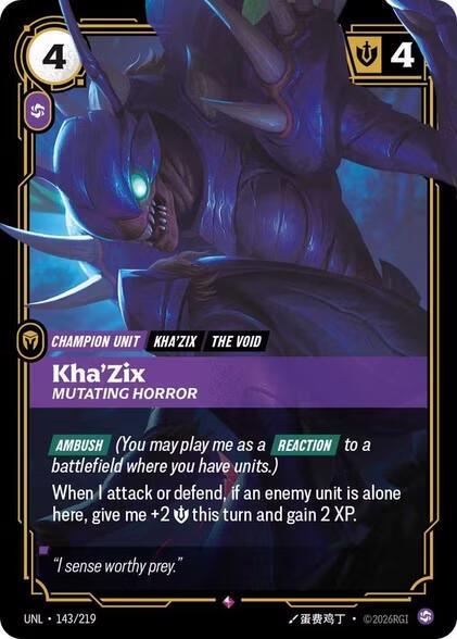 CardboardCrack - Kha'Zix - Mutating Horror - Unleashed (UNL)