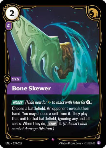 CardboardCrack - Bone Skewer - Unleashed (UNL)