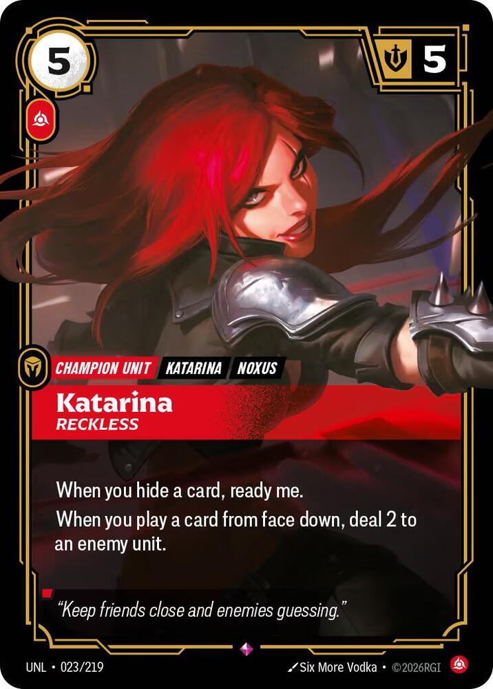 CardboardCrack - Katarina - Reckless - Unleashed (UNL)