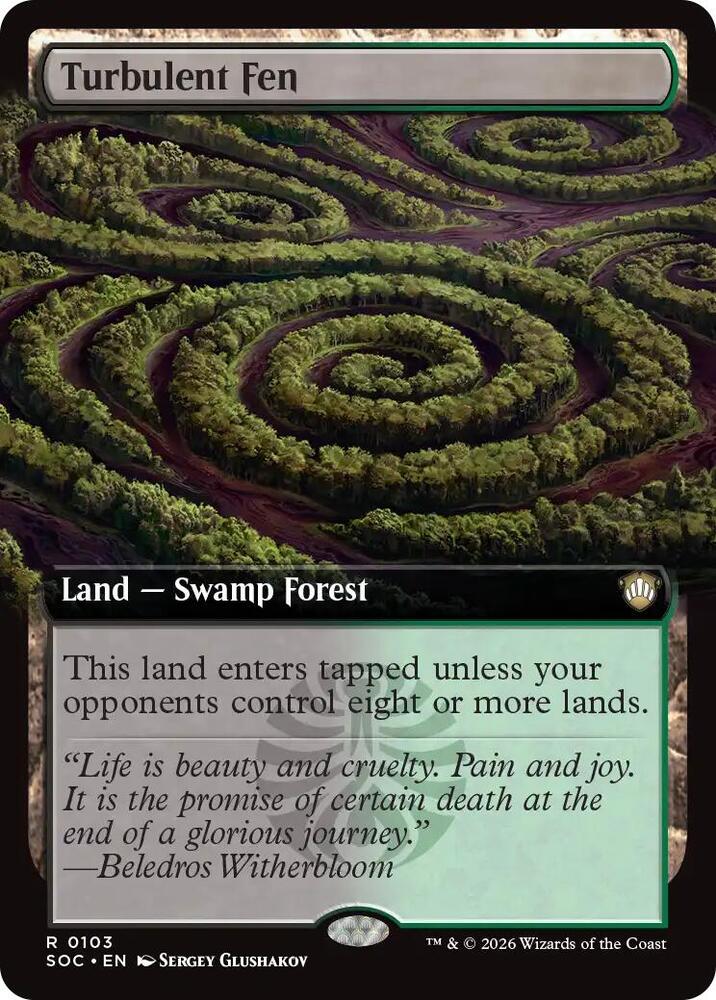 CardboardCrack - Turbulent Fen (Extended Art) - Commander: Secrets of Strixhaven (SOC)