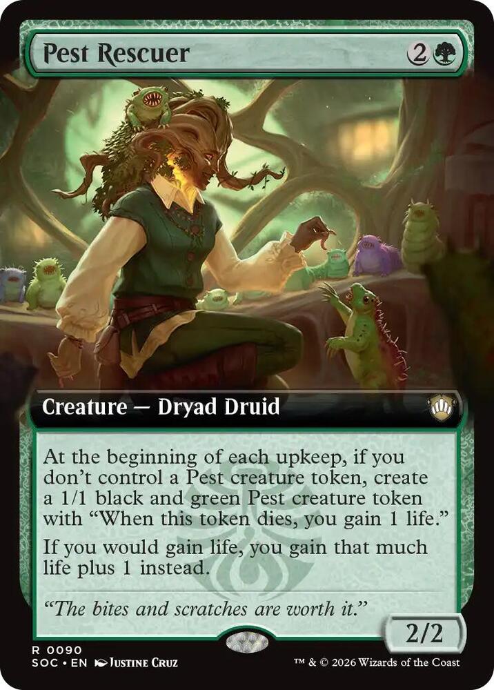 CardboardCrack - Pest Rescuer (Extended Art) - Commander: Secrets of Strixhaven (SOC)