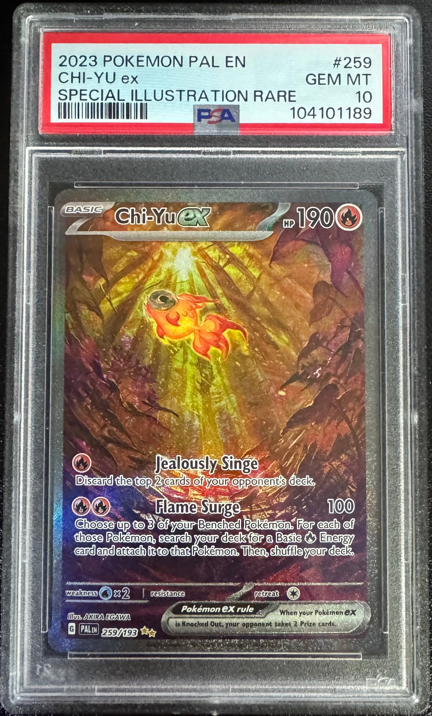 CardboardCrack - Chi-Yu ex - 259/193 - SV02: Paldea Evolved (PAL) - PSA 10