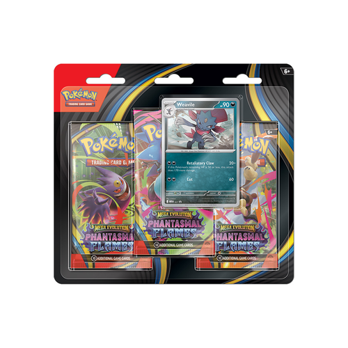 CardboardCrack - Pokemon TCG: Mega Evolution 02 Phantasmal Flames- 3-Booster Blister