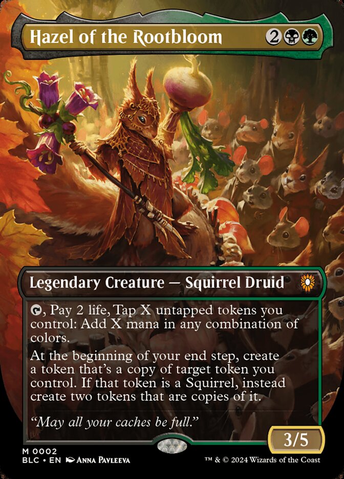 CardboardCrack - Hazel of the Rootbloom (Borderless) - Commander: Bloomburrow (BLC) - FOIL