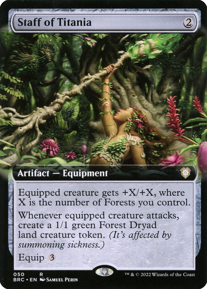 CardboardCrack - Staff of Titania (Extended Art) - Commander: The Brothers' War (BRC)