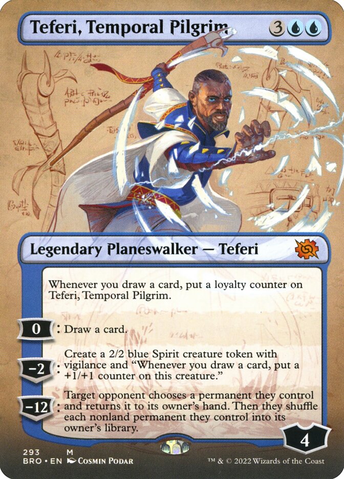 CardboardCrack - Teferi, Temporal Pilgrim (Borderless) - The Brothers' War (BRO) - FOIL