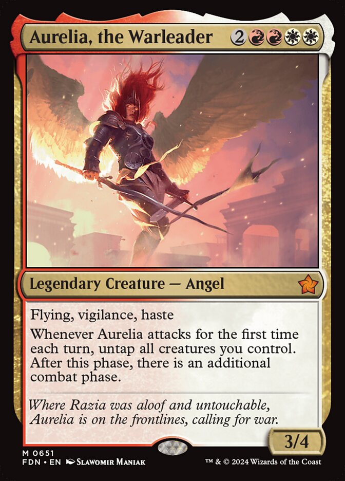 CardboardCrack - Aurelia, the Warleader - Foundations (FDN)