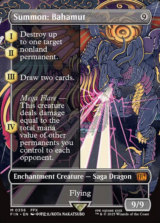 CardboardCrack - Summon: Bahamut (Borderless) - FINAL FANTASY (FIN)