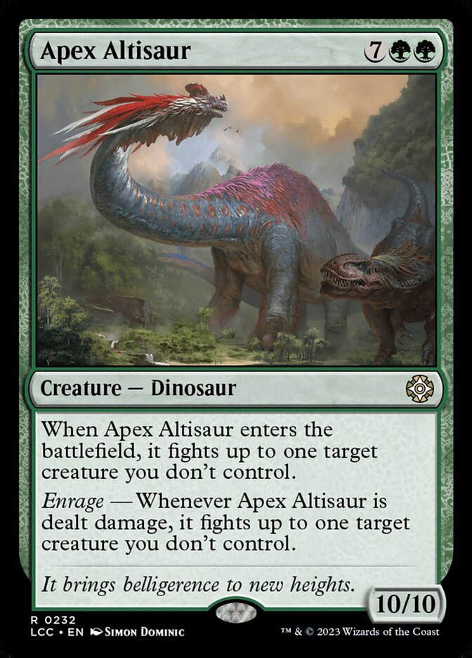 CardboardCrack - Apex Altisaur - Commander: The Lost Caverns of Ixalan (LCC)