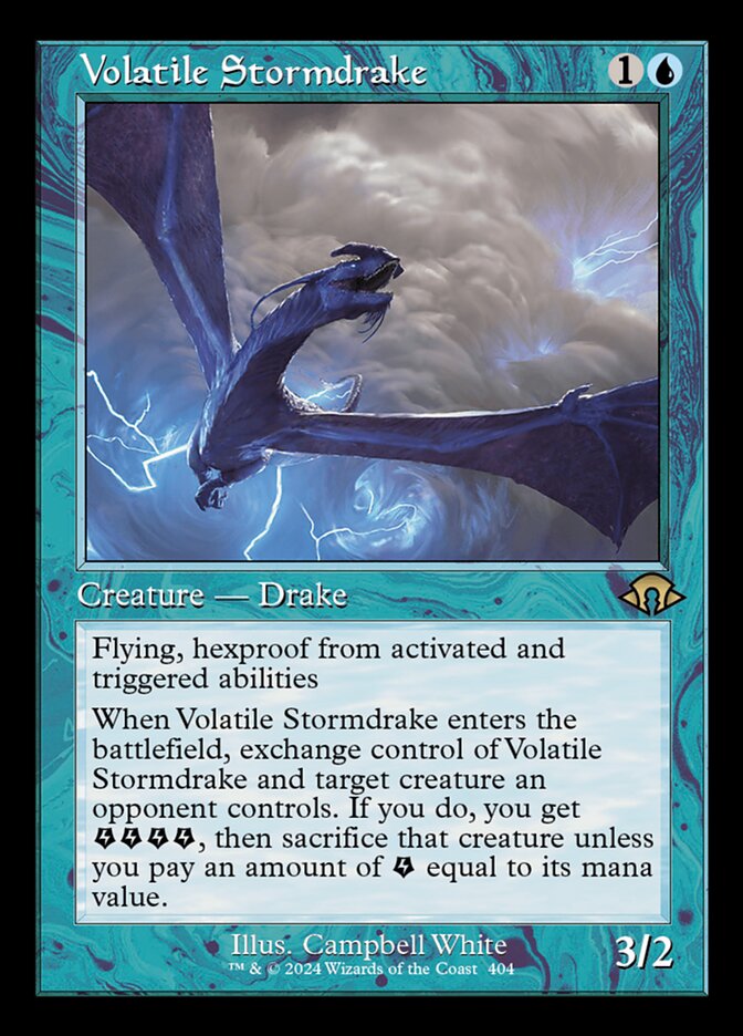 CardboardCrack - Volatile Stormdrake (Retro Frame) - Modern Horizons 3 (MH3) - FOIL
