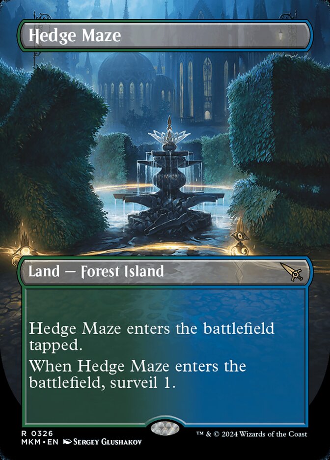 CardboardCrack - Hedge Maze (Borderless) - Murders at Karlov Manor (MKM) - FOIL