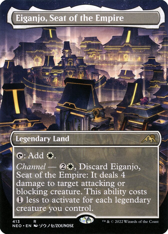 CardboardCrack - Eiganjo, Seat of the Empire (Borderless) - Kamigawa: Neon Dynasty (NEO)