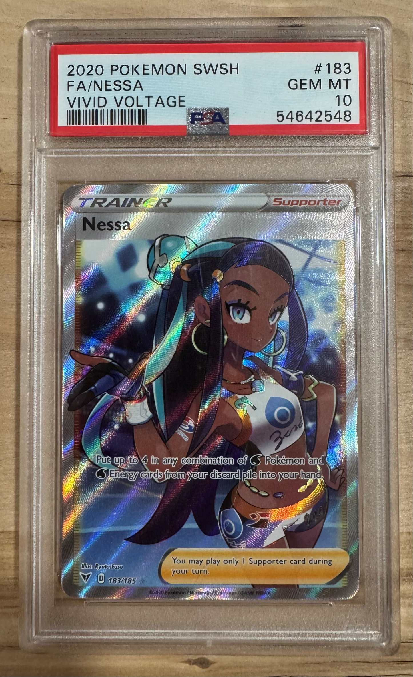 CardboardCrack - Nessa (Full Art) - SWSH04: Vivid Voltage - PSA 10